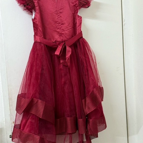 Elegant Kids Formal Dress in Rich Burgundy - Picture 9 of 13